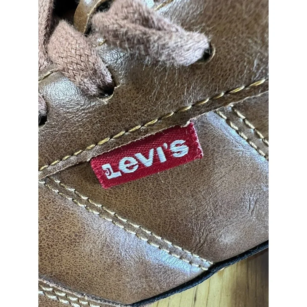 Vintage Levi Strauss & Co. Brown Lace Up Sneakers Red Tab Size 9.5‎